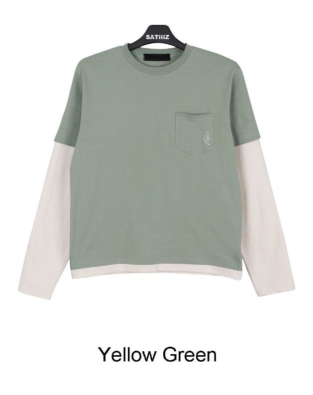 The N Embroidered Pocket Layered Tee