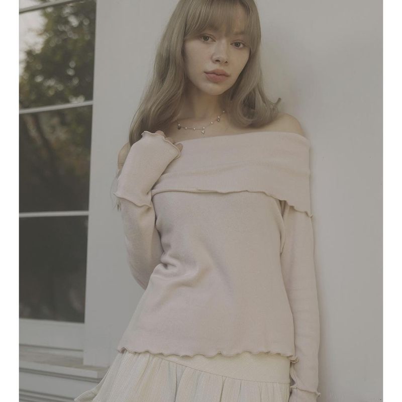 CLOUDY OFF SHOULDER-PINK