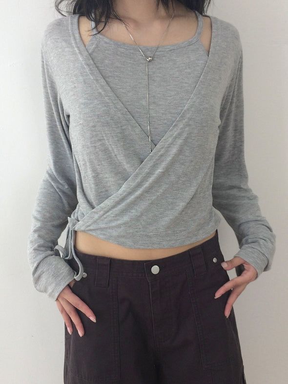 Kiru Layered Wrap Cardigan