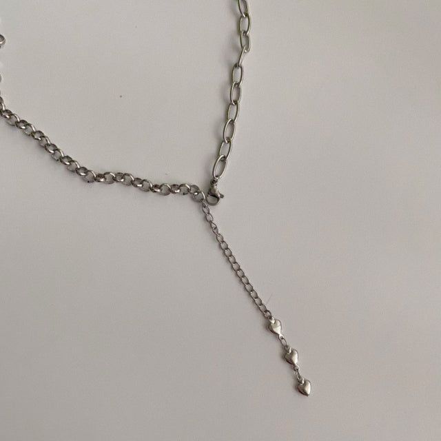 jhi Lettering Heart Two Way Necklace
