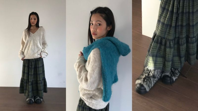 [MD Pick]Wool-Touch Brush V-Neck Knit (4 Colors)