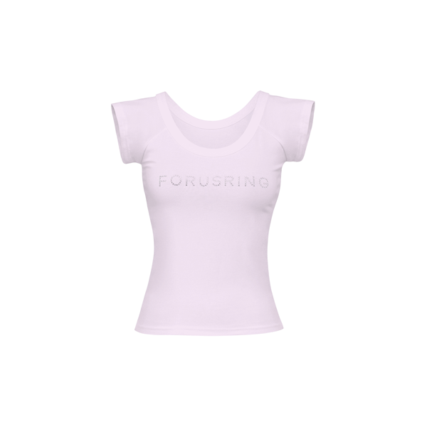 Forusring（フォーラスリング）の「B.JEWEL LOGO TEE [PINK]（Tops）」