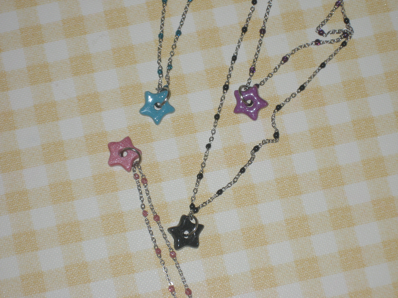 gleaming tiny star necklace [purple]
