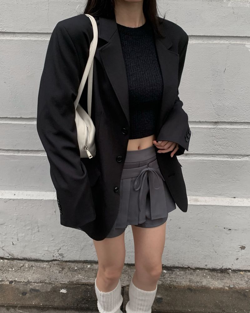(Unisex) Button over jacket