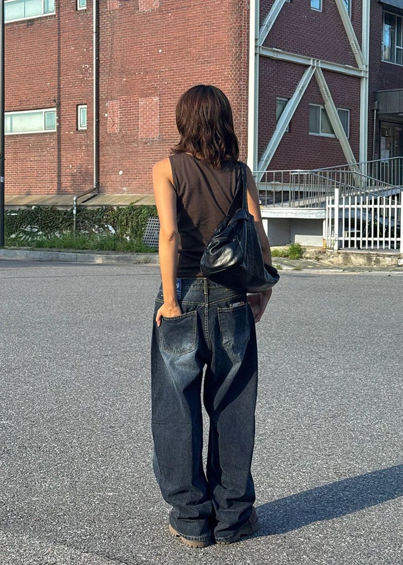 (UNISEX) ドミンゴ バルーン ディープ デニム (S-L)