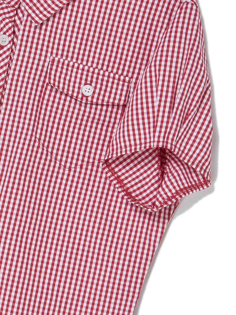 CHECK BLOUSE RED