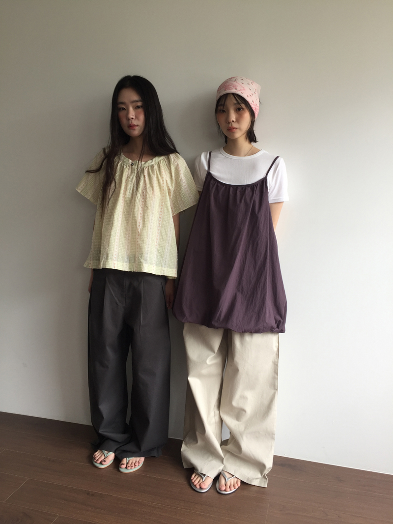 テッド ピンタック タブ パンツ (3color)