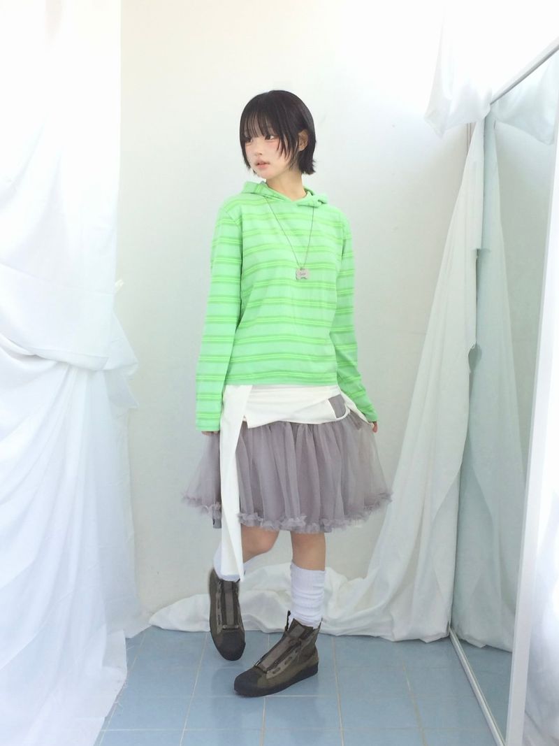 Stripe Lime Hood