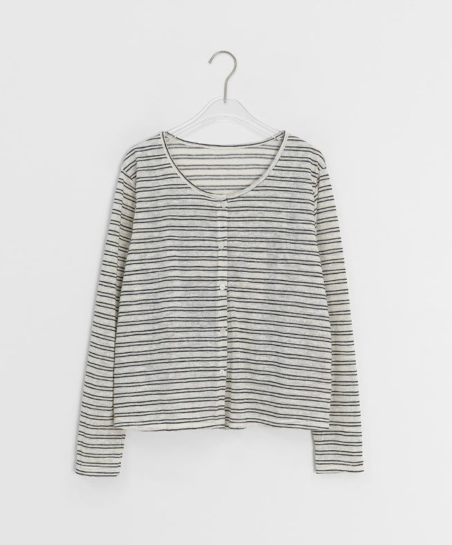 Vianne Stripe Sleeveless Cardigan Set