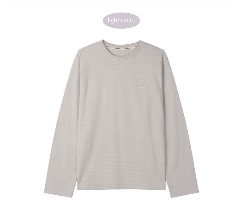 SOFT STRIPED T-SHIRT (LIGHT VIOLET)
