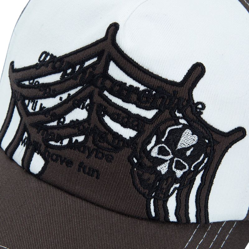 Graphic Applique Ball Cap Black