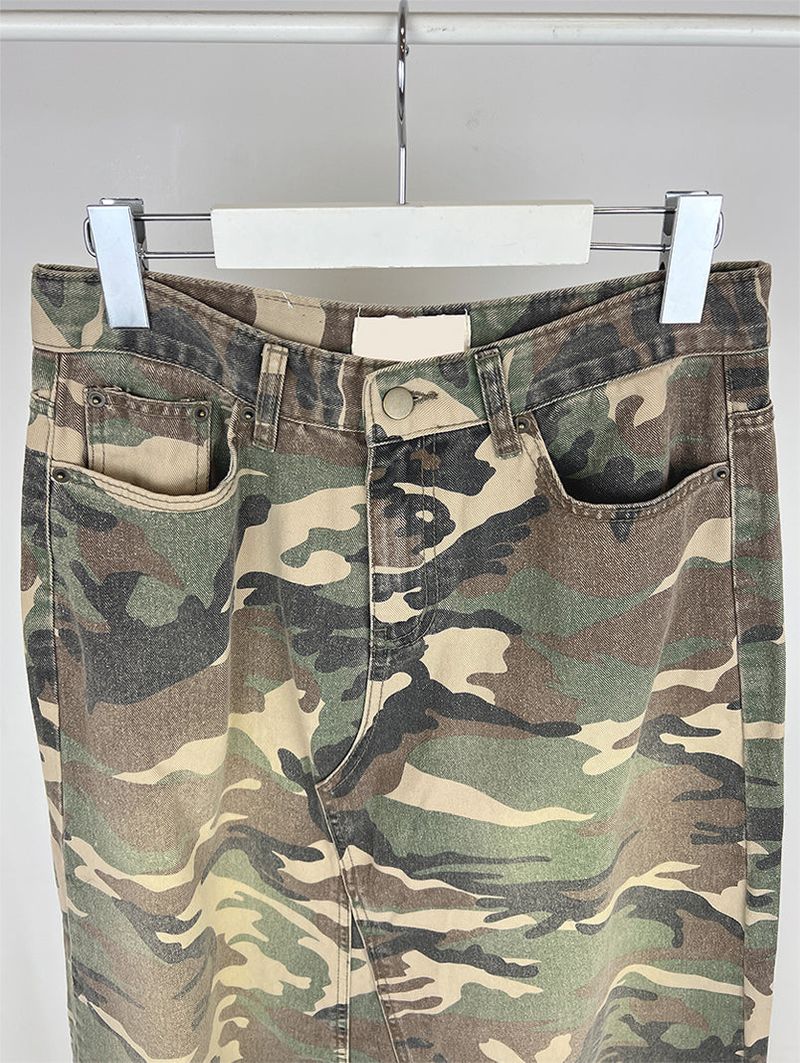 CAMOUFLAGE MAXI SKIRT