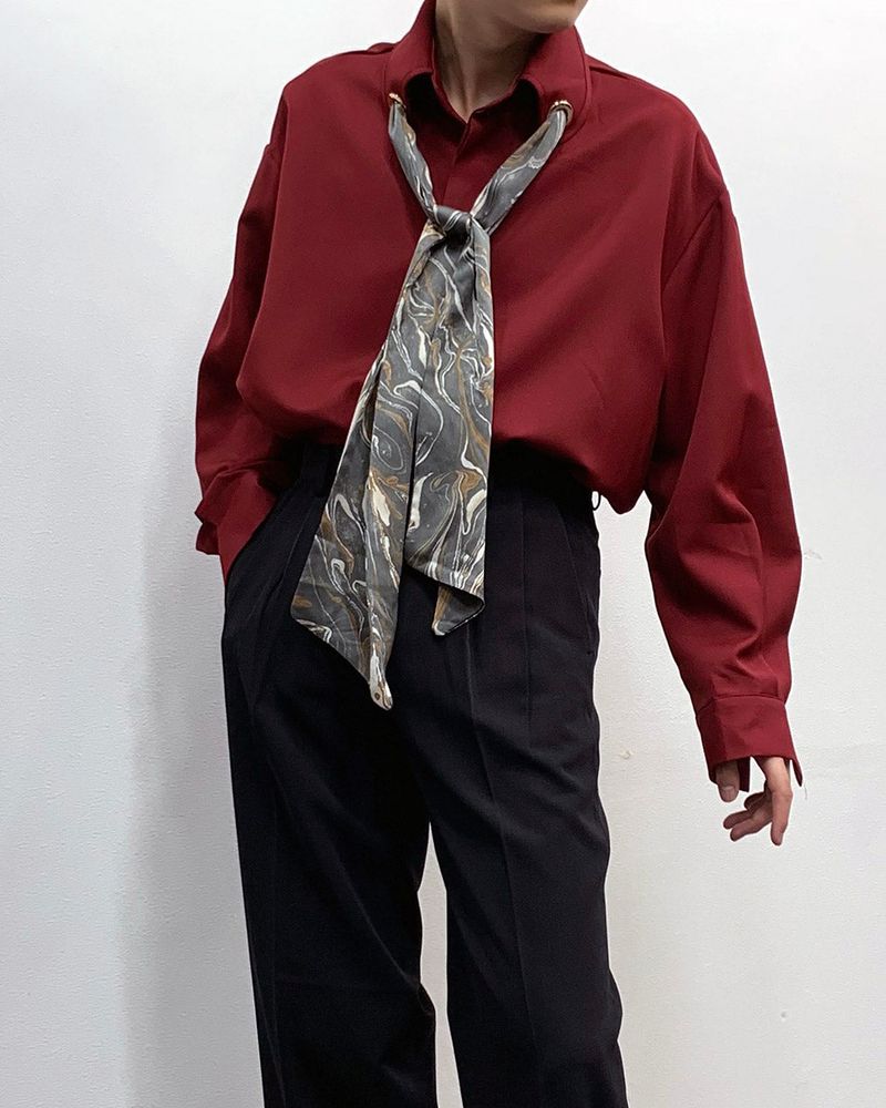 MO Marvel Scarf Eyelet Shirt (3 colors)