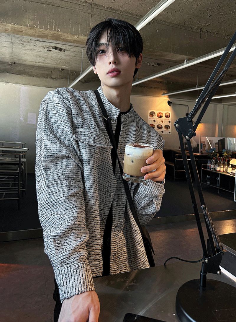 Tweed Crop Shirt Jacket