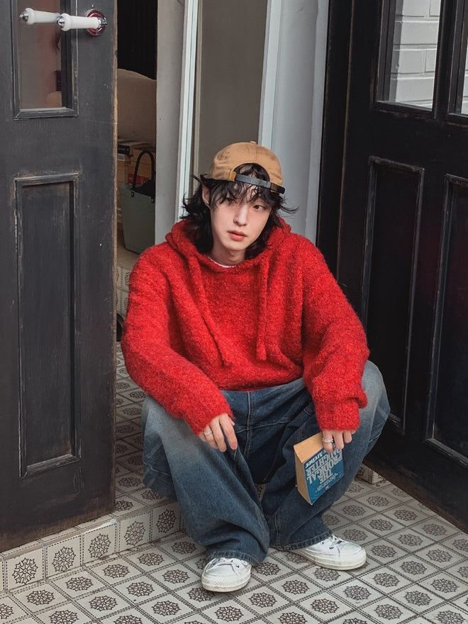 Raise Boucle Knit Hood