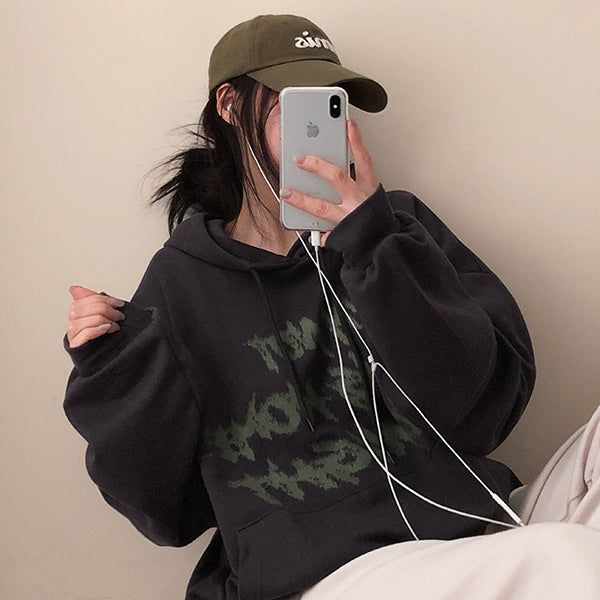 Vaj Lettering Over Hoodie
