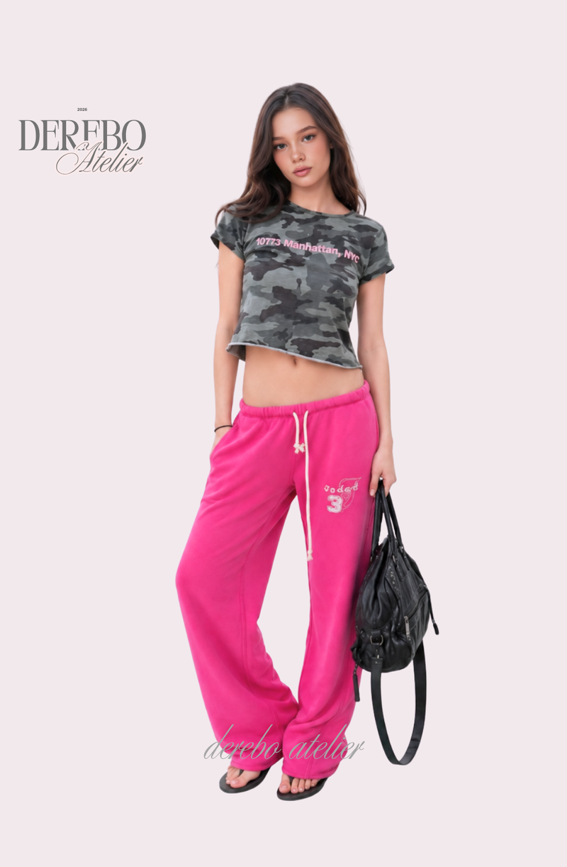 hot color long casual pants