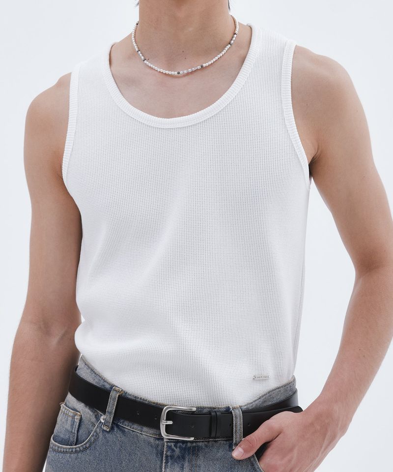 TRIP LE SENS（トリプルセンス）の「Logo Plate Basic Sleeveless__White（Tops）」