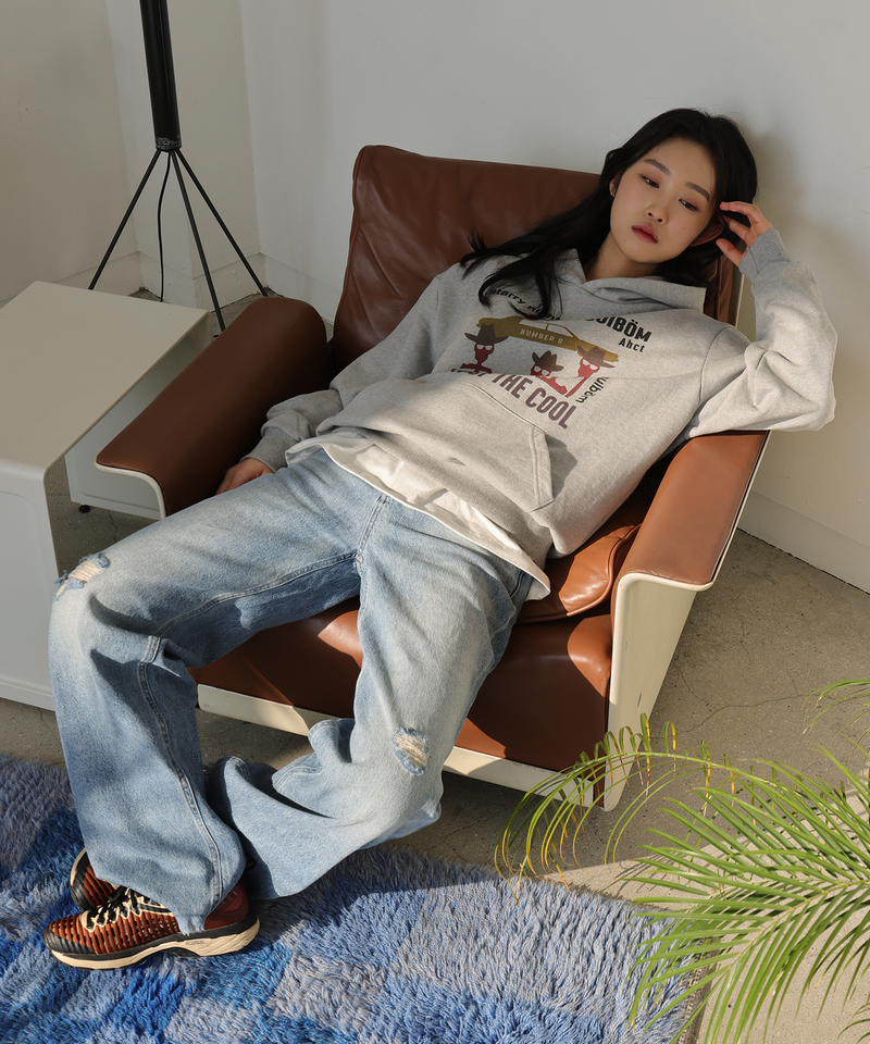 Starry Night Hoodie - Melange Grey