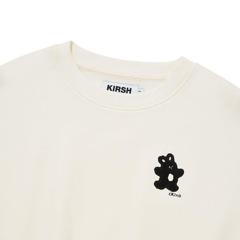 WITTY BUNNY WAPPEN CROP SWEATSHIRT [IVORY]