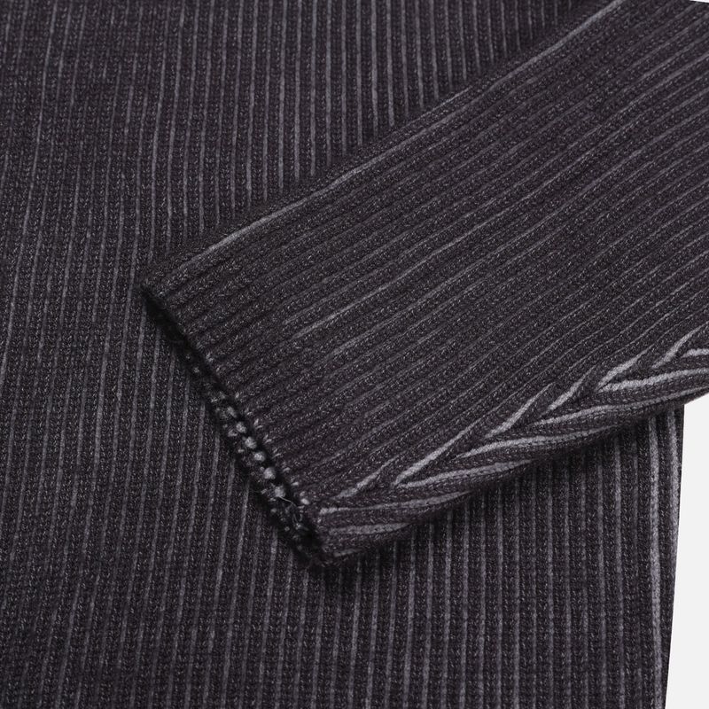 Fog lip zip-up knitwear