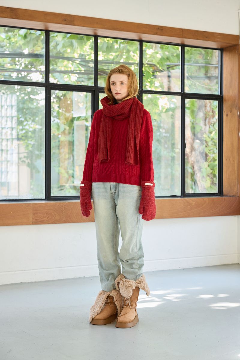 JUICY ROUND KNIT / RED