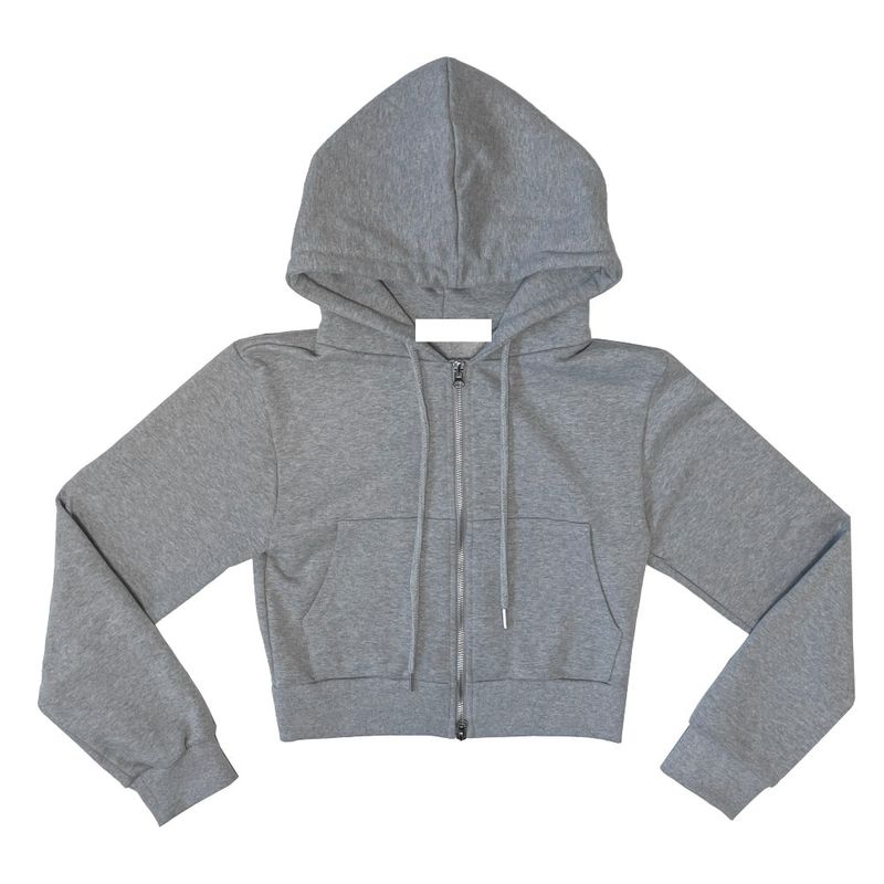 Crop hood zip jumper
