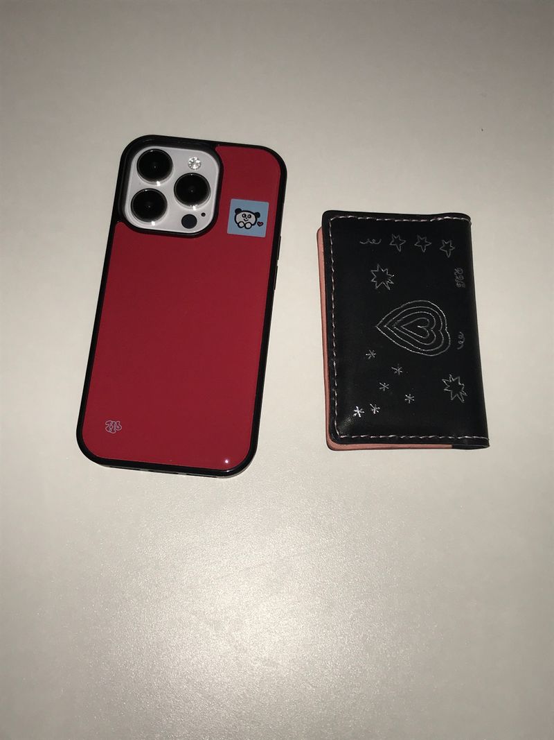 red square patch epoxy phone case
