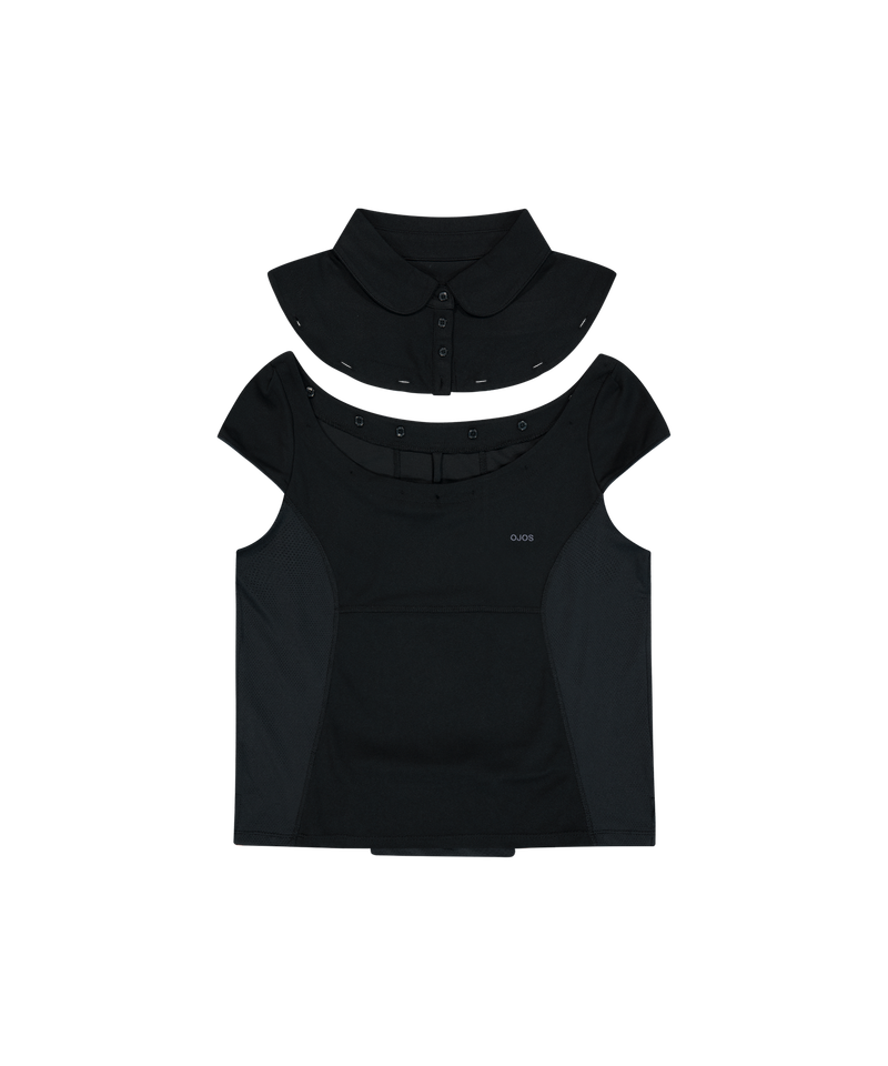 Detachable Collar T-shirt / Black