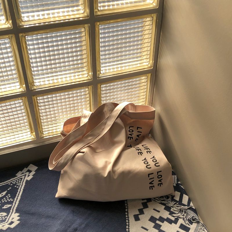 Lettering eco bag (Milk cocoa)