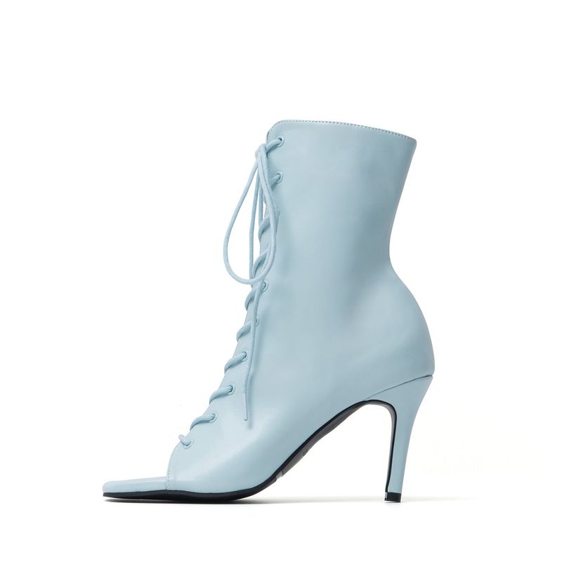 SSIMEEZ（シミズ）の「Square Lace-Up Open Toe Heel(Blue)（Shoes）」