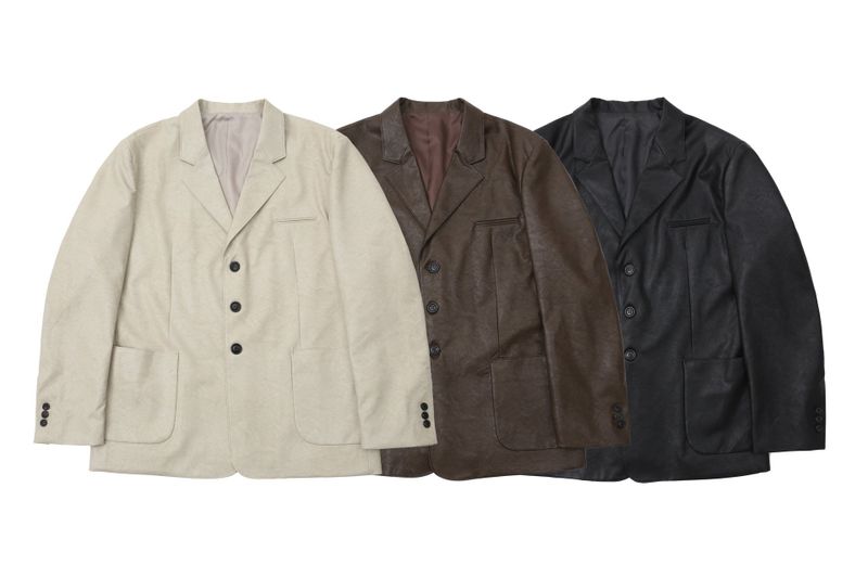 Over Single Leather Jacket (3color)