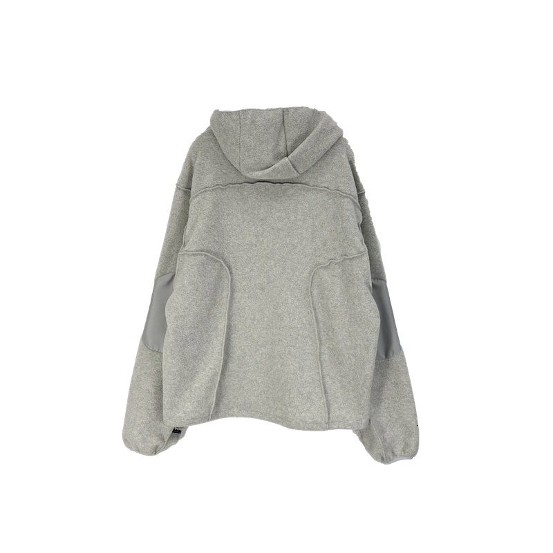 reverse elbow fleece zip-up