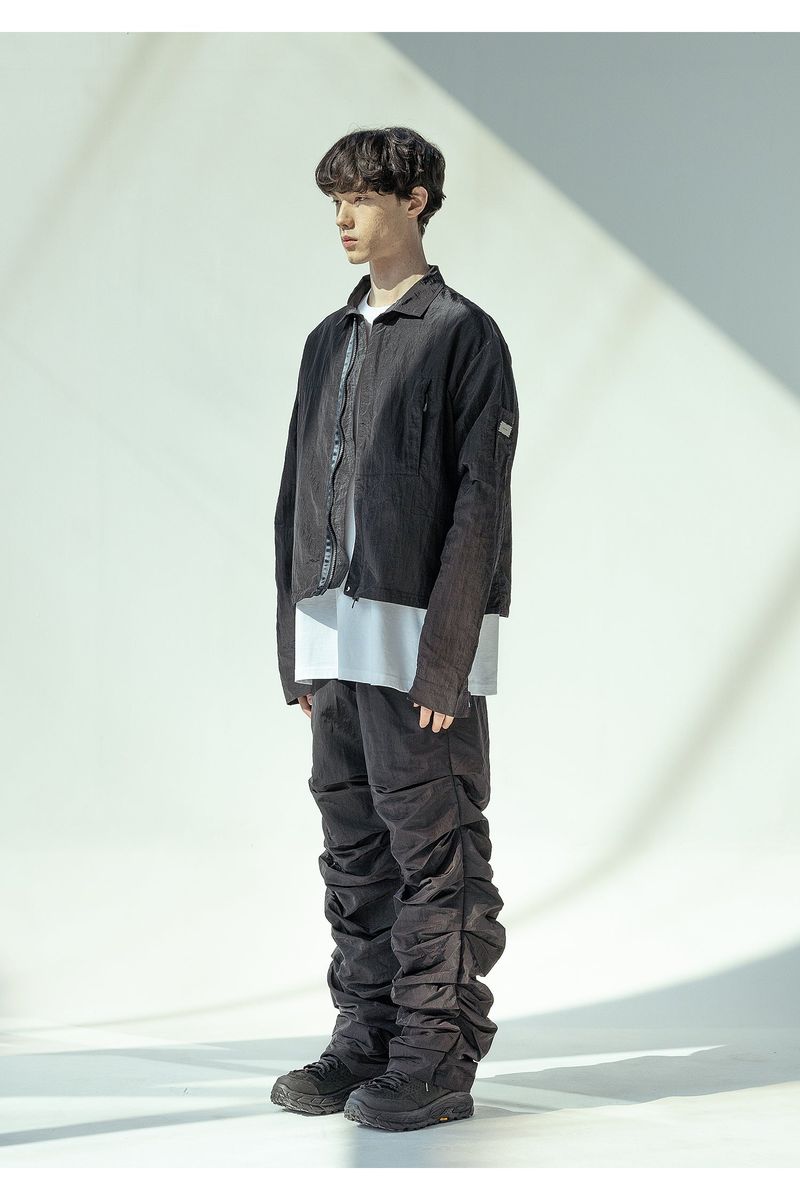 CRUMBLE NYLON PANTS