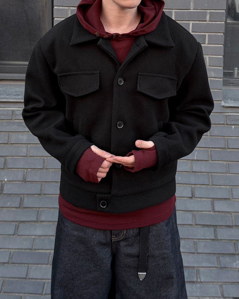 Riel Wool Cropped Jacket