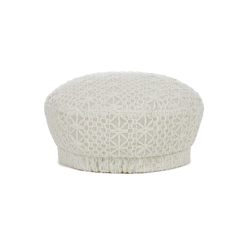 Epoxy Stud See Through Beret White