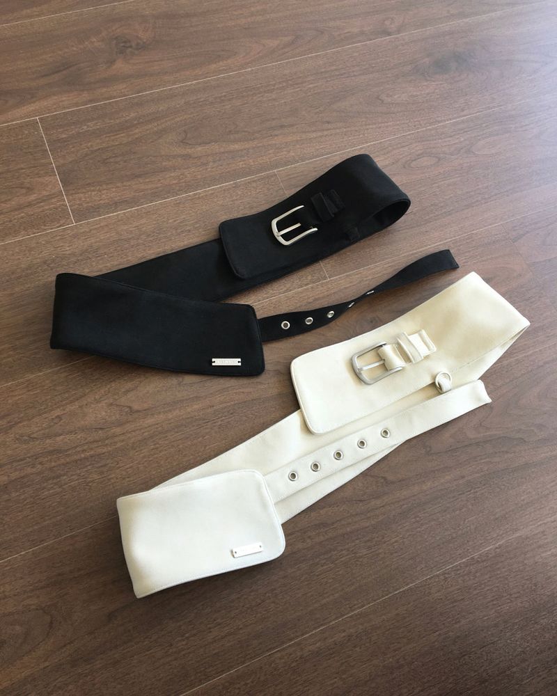 Eyelet Low Suede Belt (2color)