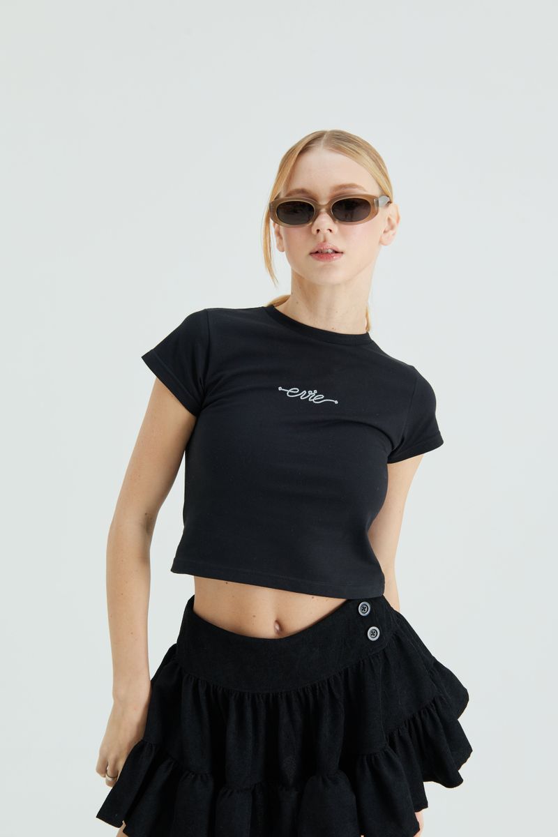 EVIE baby TEE BLACK