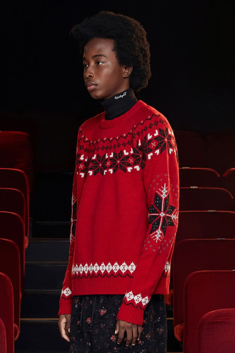 ARGYLE NORDIC KNIT / RED