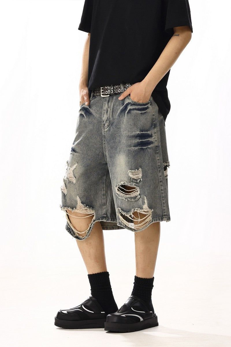 MBEXX（エムビーイーエックスエックス）の「Washed Distressed Denim Shorts（Pants）」