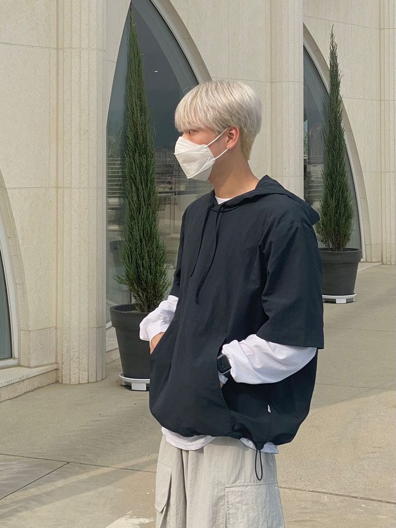 Garden Nylon String Hoodie Short Sleeve Tee  3C