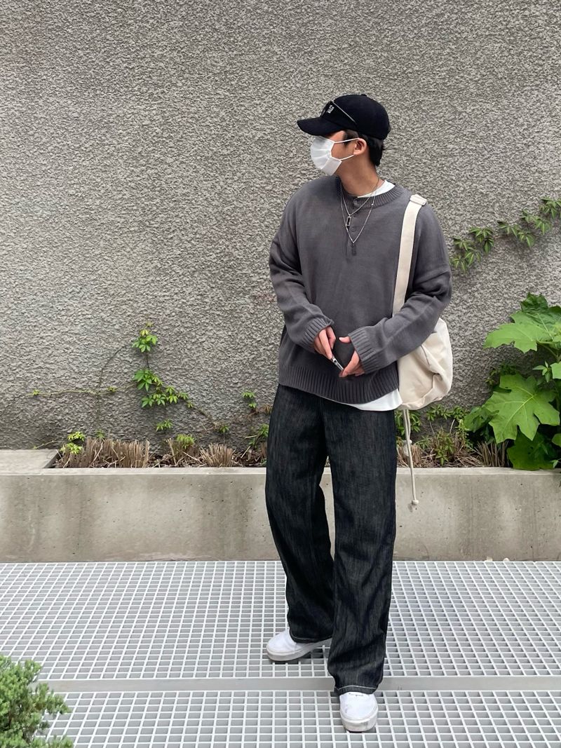 MOCA ROUND BUTTON KNIT(6COLOR)