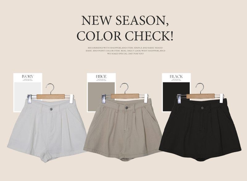 Two Pintuck Cotton Shorts (3color)