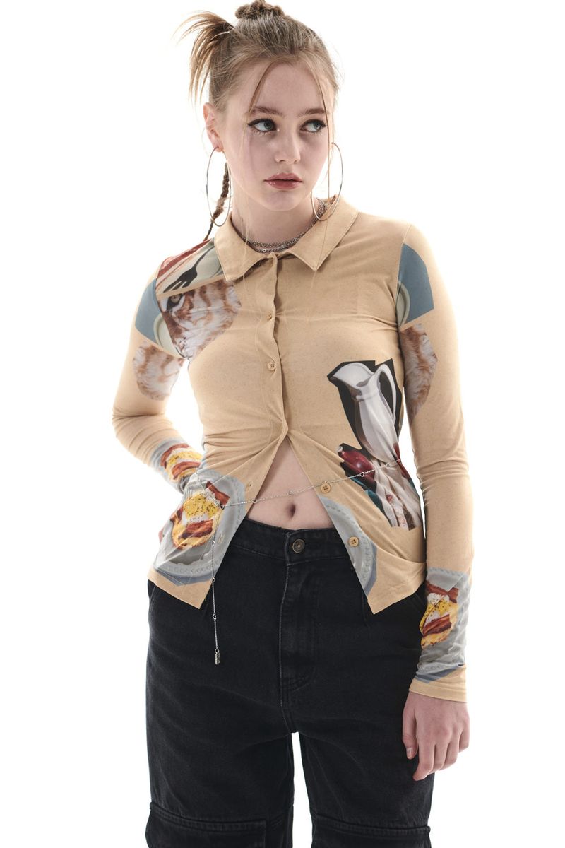 GATELESS（ゲートレス）の「OBJET COLLAR T-SHIRT（Tops）」