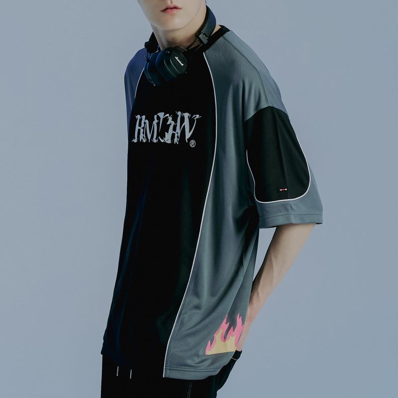 ROMANTIC CROWN（ロマンティッククラウン）の「BLAZE SPORTS JERSEY_BLACK（Tops）」