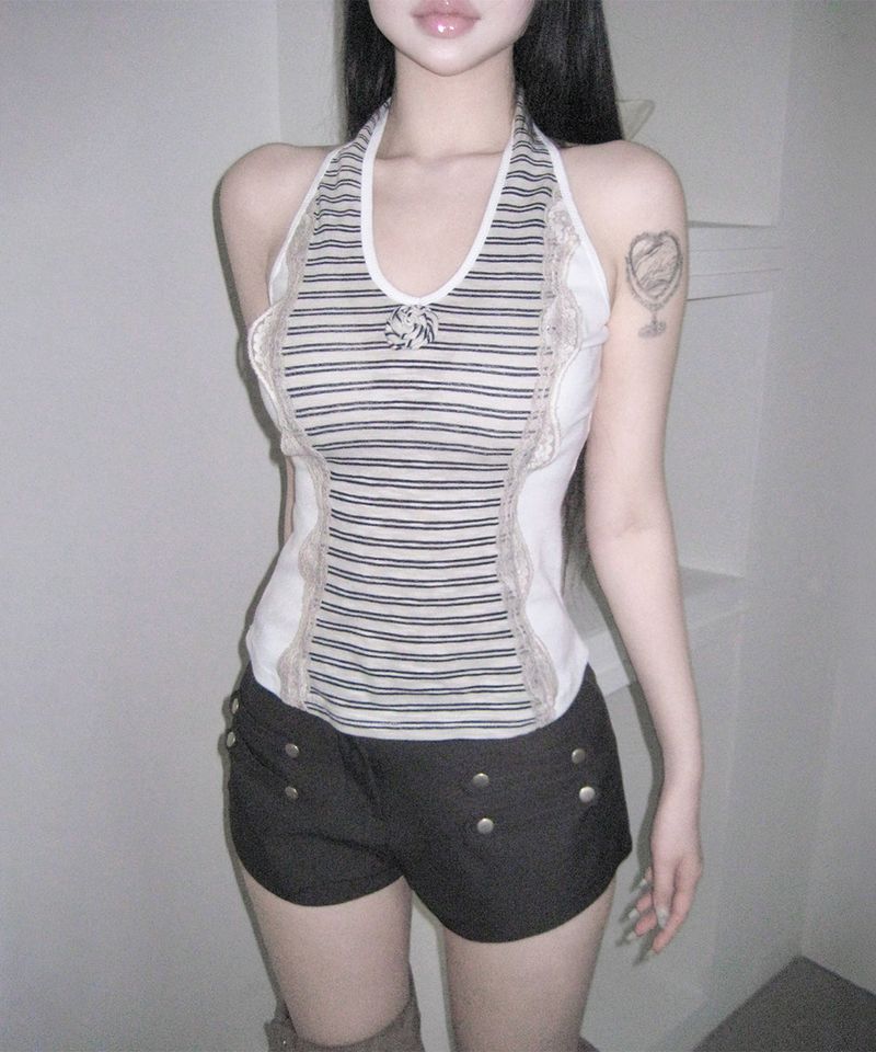 leon button shorts (2colors)