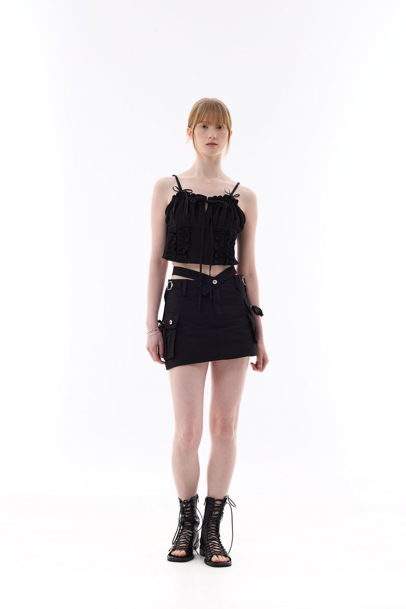 GAGA RIBBON BUSTIER / BLACK