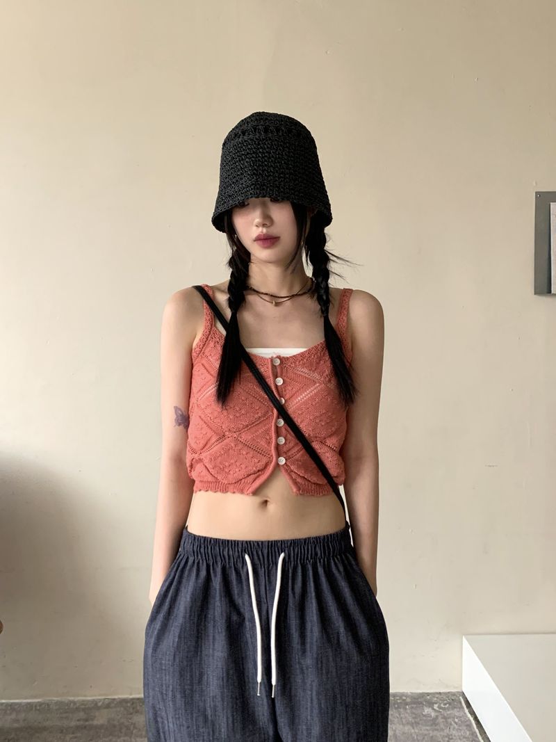 Wako summer straw bungee bucket hat