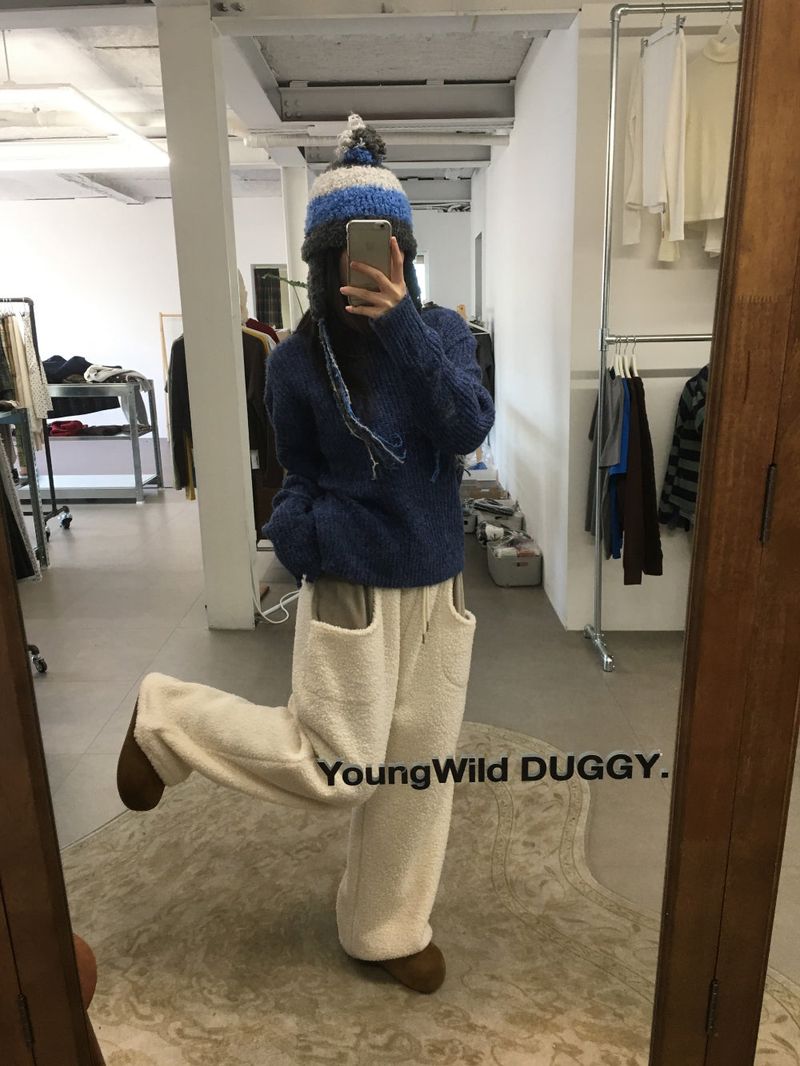 Dumple Peach Fleece Pants (3color)