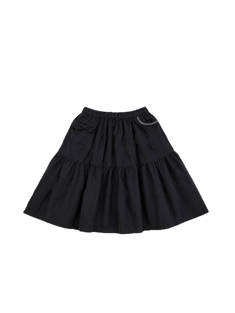 Bow Tiered Skirt (black)